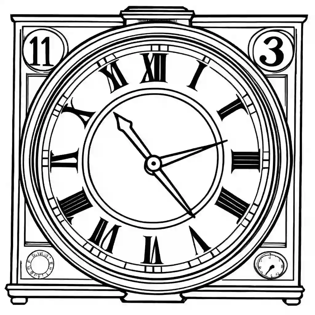 Hickory Dickory Dock coloring pages